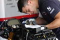 BMW S1000 RR maintenance Royalty Free Stock Photo