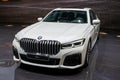 BMW 7-Series car showcased at the 89th Geneva International Motor Show. Geneva, Switzerland - March 5, 2019 Royalty Free Stock Photo