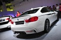 BMW 4 series coupe on display at BMW World 2014 Royalty Free Stock Photo