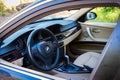 BMW 3 series E90 330i Sparkling Graphite interior view at the mo