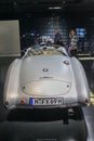 BMW 328 sports car in the exhibition hall of the BMW Museum. Rear view Royalty Free Stock Photo