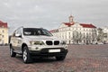 Chernigov, Ukraine - November 8, 2017. BMW X5 E53 in the center of the city of Chernigov Royalty Free Stock Photo