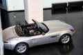 BMW Z8, aerial and side view, roadster, silver, year 1999 Royalty Free Stock Photo