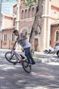 BMX acrobat Royalty Free Stock Photo