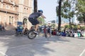 BMX acrobat in Ho Chi Minh, Vietnam Royalty Free Stock Photo