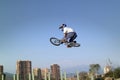 BMX bicycle acrobat Royalty Free Stock Photo