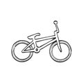 Sketch icon - BMX bicycle Royalty Free Stock Photo