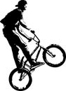 bmx bicyclist sketch silhouette