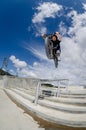 Bmx big air jump Royalty Free Stock Photo