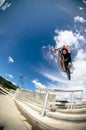 Bmx big air jump Royalty Free Stock Photo