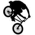 BMX bike rider doing stunts vector graphic