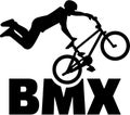 BMX bike rider stunt
