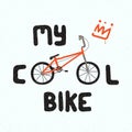 Bmx bike typographic poster Royalty Free Stock Photo