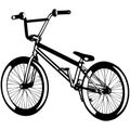 BMX bike vector. Isolated on white background Royalty Free Stock Photo