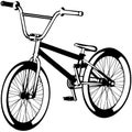BMX bike vector. Isolated on white background Royalty Free Stock Photo