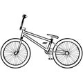 BMX bike vector. Isolated on white background Royalty Free Stock Photo