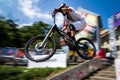 BMX Biker Jumping Royalty Free Stock Photo