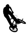 Bmx biker on white Royalty Free Stock Photo