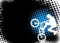 Bmx cyclist on the abstract background Royalty Free Stock Photo
