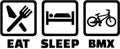 BMX - Eat sleep icons