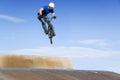 Bmx extreme big air Royalty Free Stock Photo