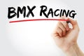 Bmx Racing text with marker