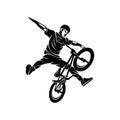 BMX Rider design vector template, illustration, silhouette