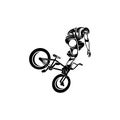 BMX Rider design vector template, illustration, silhouette