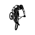 BMX Rider design vector template, illustration, silhouette