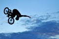 BMX rider making a bike jump Royalty Free Stock Photo