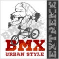 BMX rider - urban team. Vector design Royalty Free Stock Photo