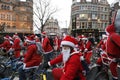 BMX Santa charity bike ride London 2017 Royalty Free Stock Photo