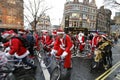 BMX Santa charity bike ride London 2017 Royalty Free Stock Photo