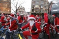 BMX Santa charity bike ride London 2017 Royalty Free Stock Photo