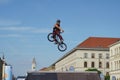 BMX stunt show at Streetlife Festival Munich Royalty Free Stock Photo