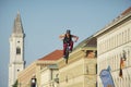 BMX stunt show at Streetlife Festival Munich Royalty Free Stock Photo