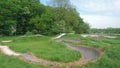 A Bmx twisting track race course