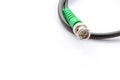 BNC connector jack with cable Royalty Free Stock Photo