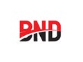 BND Letter Initial Logo Design Vector Illustration