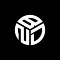 BND letter logo design on black background. BND creative initials letter logo concept. BND letter design