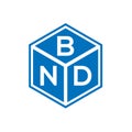 BND letter logo design on black background. BND creative initials letter logo concept. BND letter design Royalty Free Stock Photo