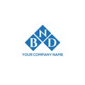 BND letter logo design on WHITE background. BND creative initials letter logo concept.