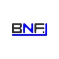 BNF letter logo creative design with vector graphic, BNF Royalty Free Stock Photo