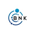 BNK letter logo design on white background. BNK creative initials letter logo concept. BNK letter design Royalty Free Stock Photo