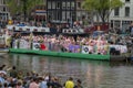 BNN VARA Boat With BNN VARA Boat With Roxeanne Hazes At The Gay Pride Amsterdam The Netherlands 2019 Royalty Free Stock Photo