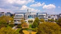 The BNP Paribas bank building in the financial district in the city of Luxemburg - LUXEMBURG CITY, LUXEMBURG - APRIL 30 Royalty Free Stock Photo