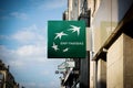 Bnp paribas signboard Royalty Free Stock Photo