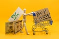 BNPL Buy now pay later online shopping concept Royalty Free Stock Photo