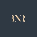 BNR abstract letter logo Royalty Free Stock Photo