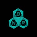 BNR creative minimalist letter logo. BNR unique vector initials alphabet letter logo design Royalty Free Stock Photo